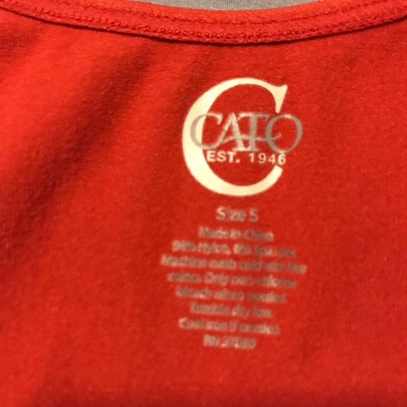 Cato Tangerine Sleeveless Stretch Tank Top-S - Picture 13 of 13